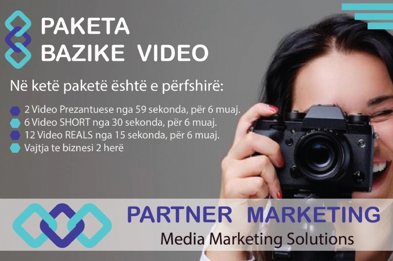 Paketa Bazike Foto dhe video nga Partner Marketing, Video dasmash me dron, Filmime me dron per prona, Mbulim eventesh me dron, Reklama me dron, Pamje turistike nga ajri me dron, Peizazhe me dron, Inspektim kantieresh me dron